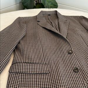 J. Crew Men’s Checkered Blazer Houndstooth, Moon British cloth Modern Cool. 42 L